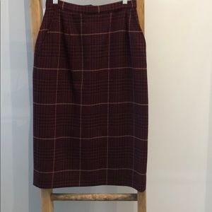 Classics plaid wool skirt